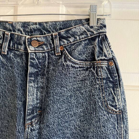 Vintage 90s Lee High Rise Jeans Acid Wash Made in USA Size 28 100% Cotton - Picture 2 of 10